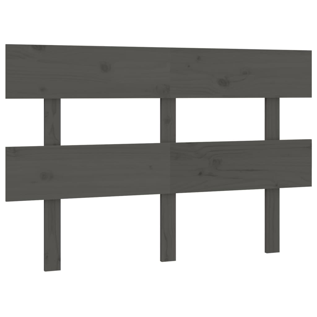 vidaXL Bed Headboard Grey 144x3x81 cm Solid Wood Pine