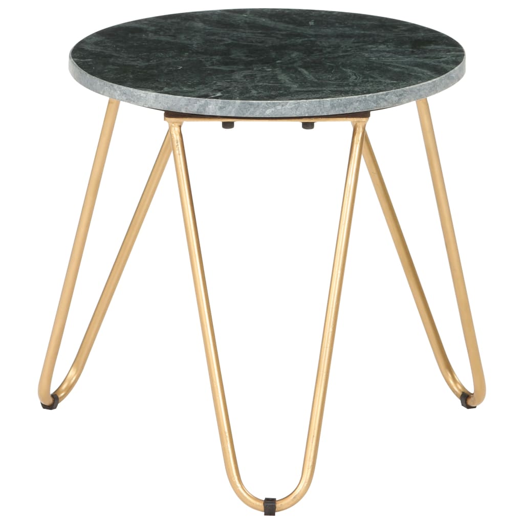 vidaXL Coffee Table Green 40x40x40 cm Real Stone with Marble Texture