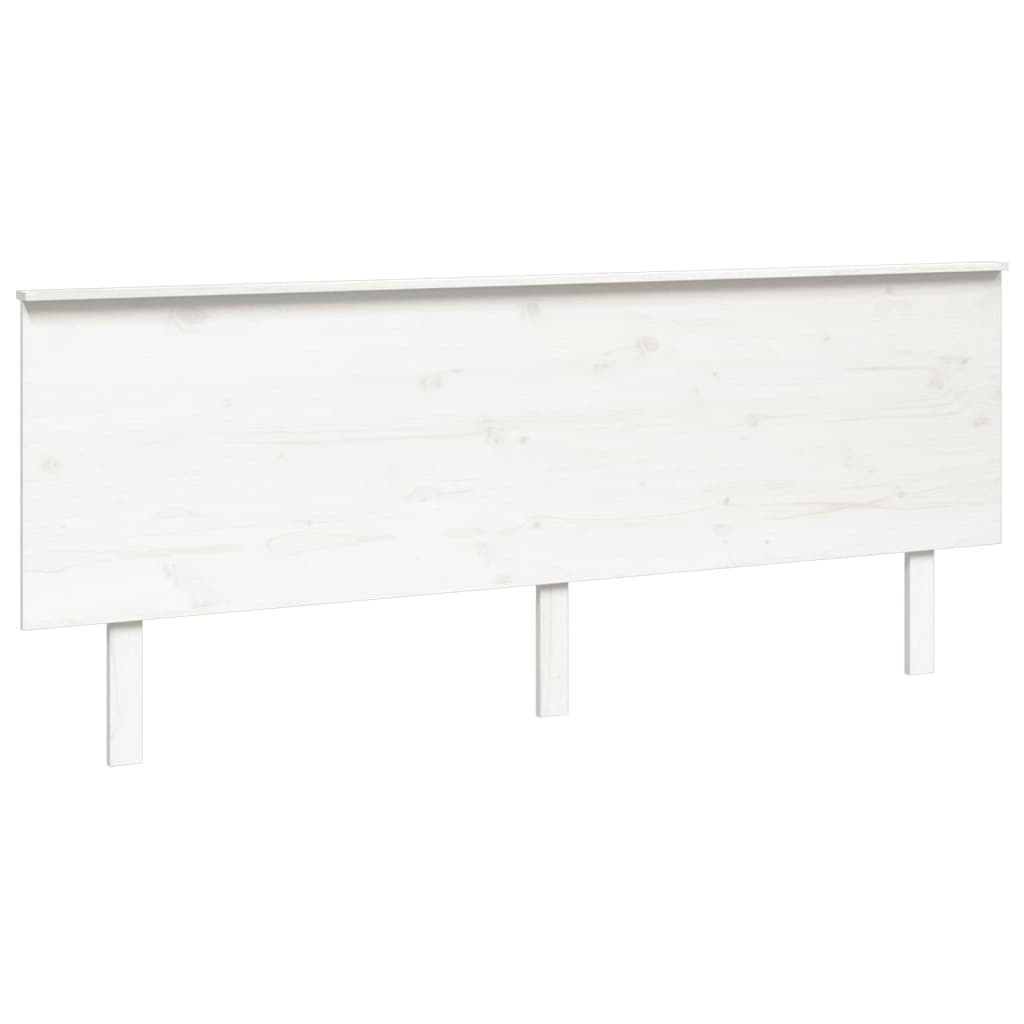 vidaXL Bed Headboard White 204x6x82.5 cm Solid Wood Pine