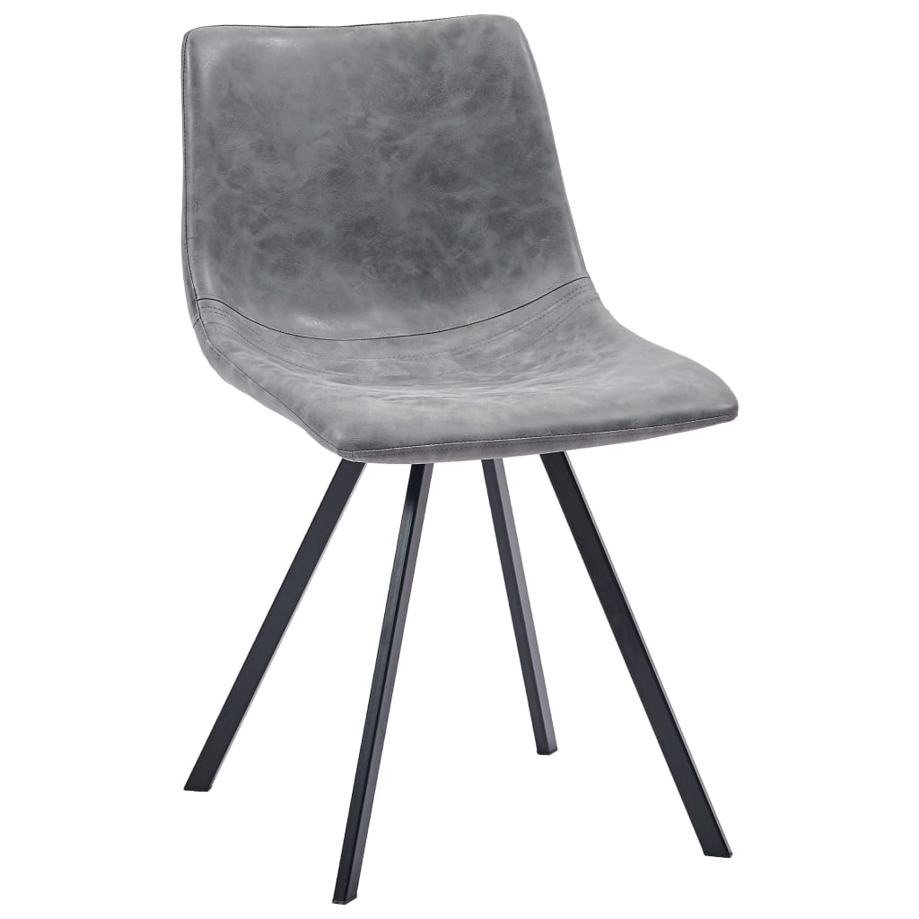 vidaXL Dining Chairs 6 pcs Grey Faux Leather