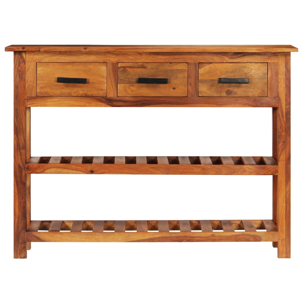 vidaXL Sideboard with 3 Drawers 110x30x80 cm Solid Acacia Wood