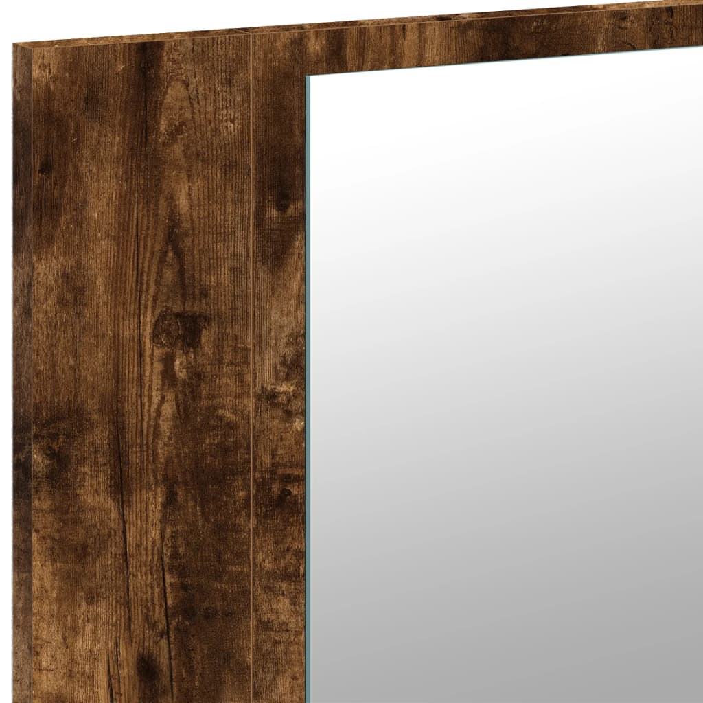 vidaXL LED Bathroom Mirror Cabinet Smoked Oak 80x12x45 cm Acrylic
