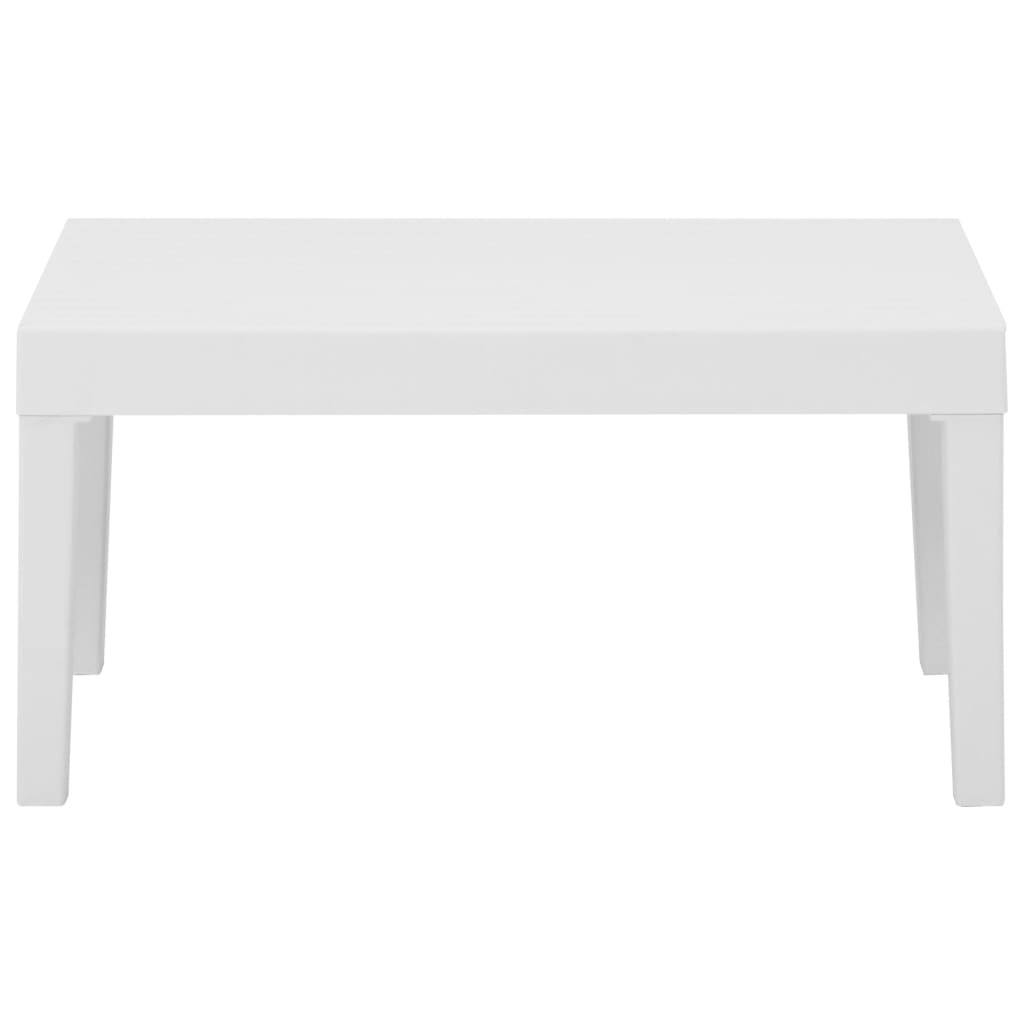 vidaXL Garden Lounge Table Plastic White