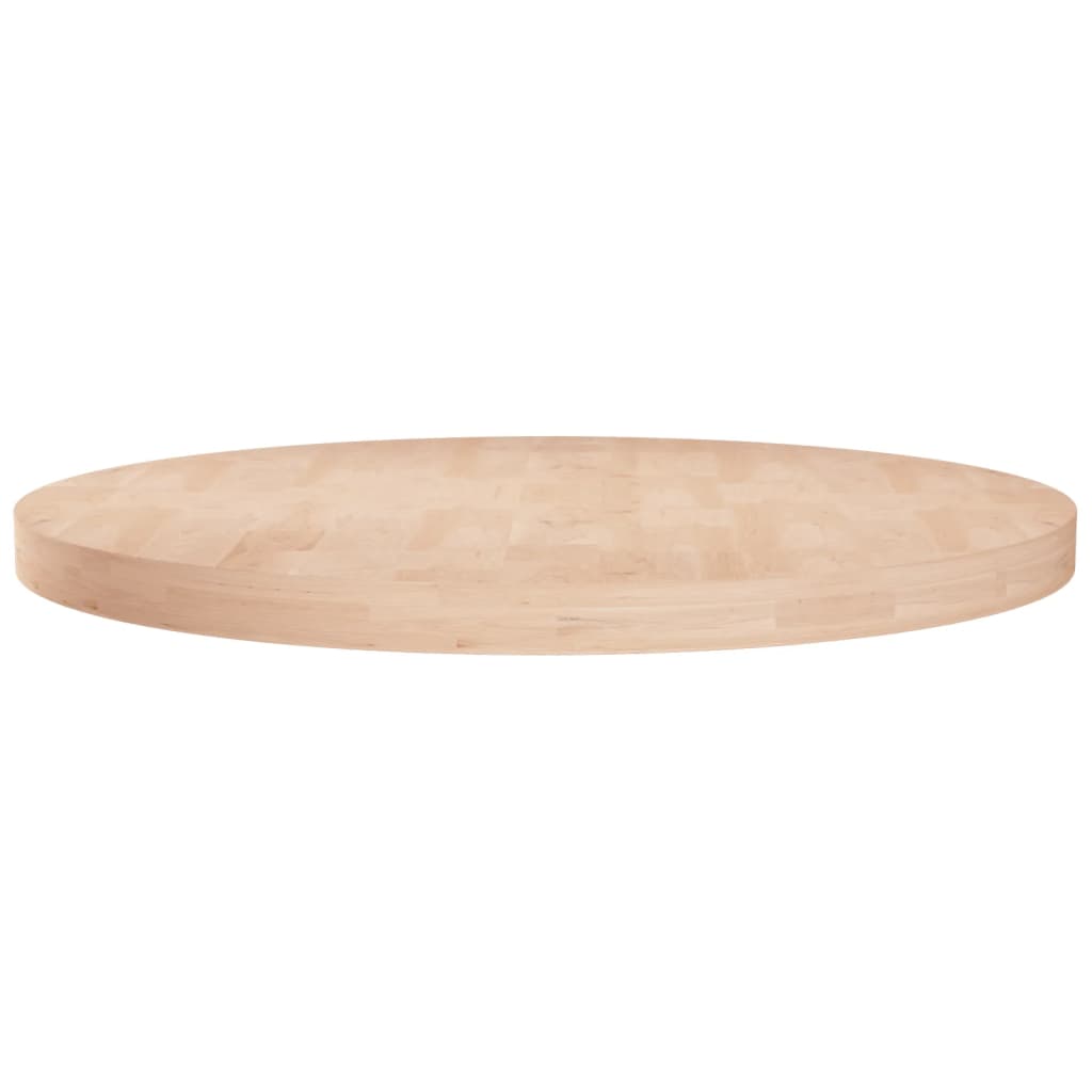 vidaXL Round Table Top Ø60x4 cm Untreated Solid Wood Oak