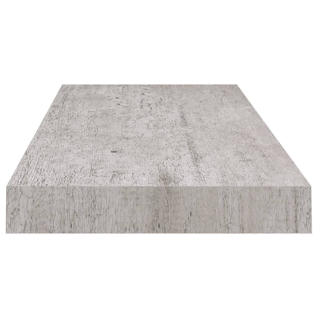vidaXL Floating Wall Shelves 4 pcs Concrete Grey 60x23.5x3.8 cm MDF