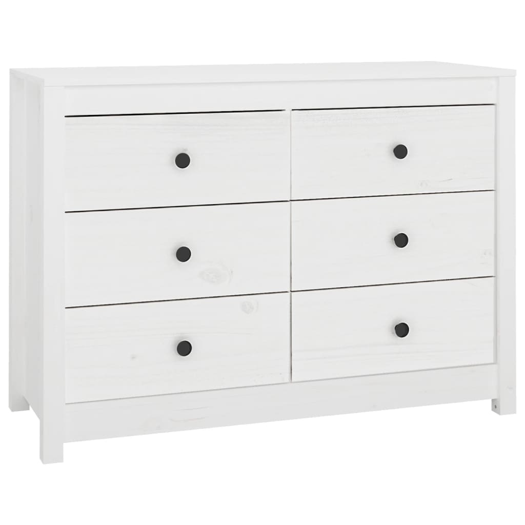 vidaXL Side Cabinet White 100x40x72 cm Solid Wood Pine