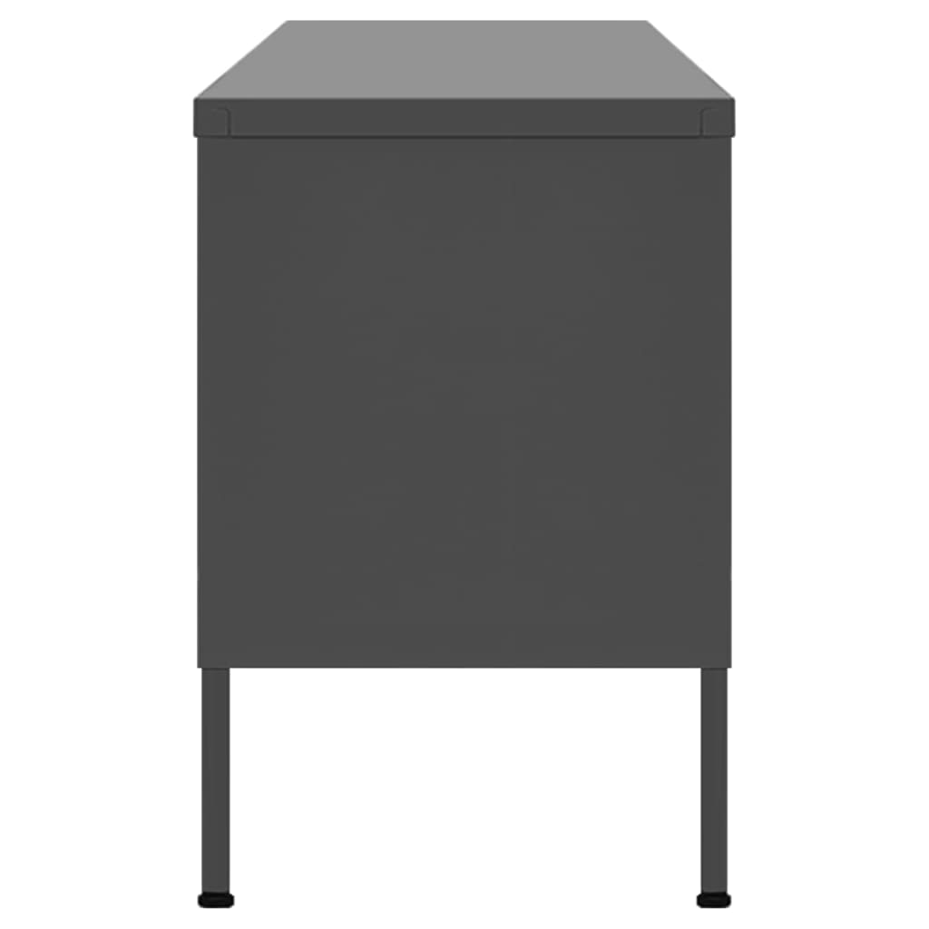 vidaXL TV Cabinet Anthracite 105x35x50 cm Steel
