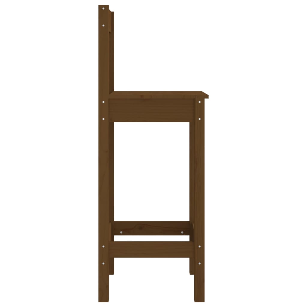 vidaXL Bar Chairs 2 pcs Honey Brown 40x41.5x112 cm Solid Wood Pine