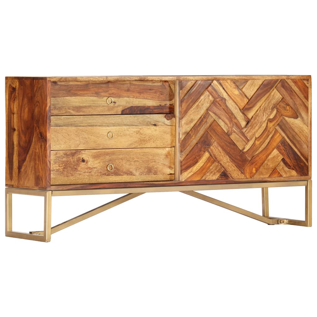 vidaXL Sideboard 118x30x60 cm Solid Sheesham Wood