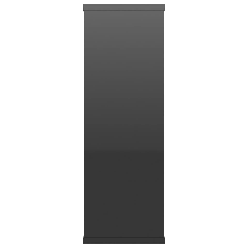 vidaXL Wall Shelf High Gloss Black 104x20x58.5 cm Engineered Wood