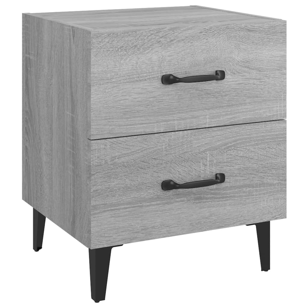 vidaXL Bedside Cabinets 2 pcs Grey Sonoma 40x35x47.5 cm
