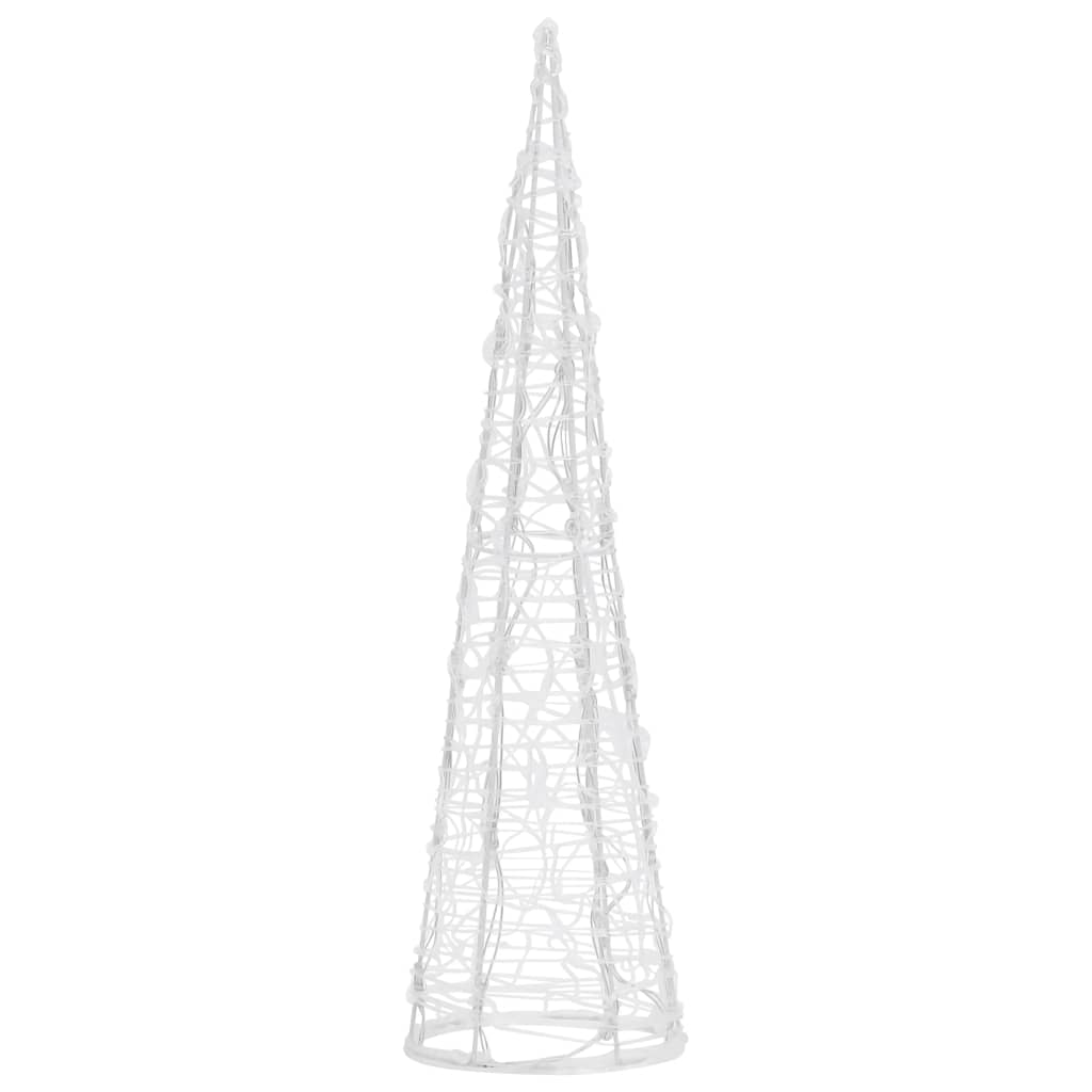 vidaXL Acrylic Decorative Pyramid LED Light Cone Cold White 60 cm