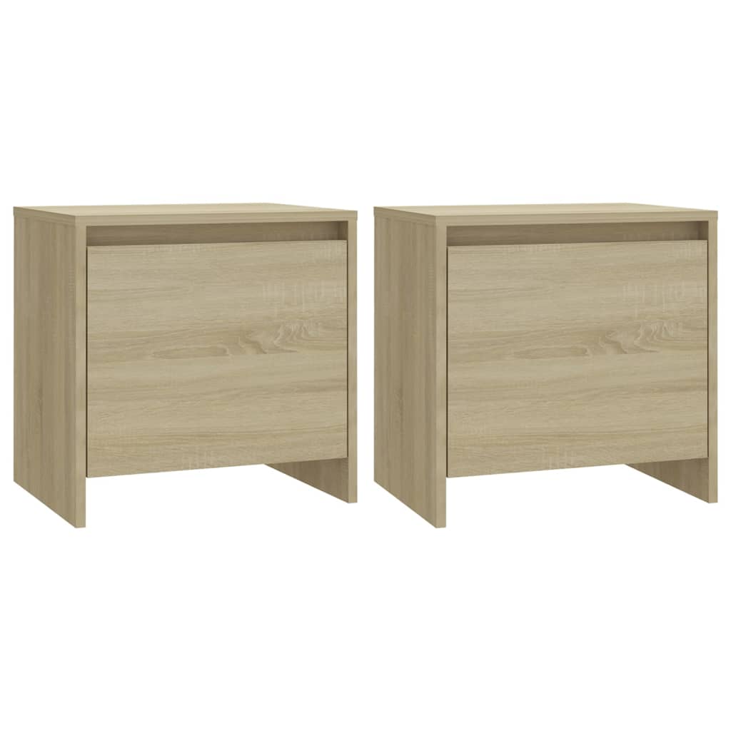 vidaXL Bedside Cabinets 2 pcs Sonoma Oak 45x34x44.5 cm Engineered Wood