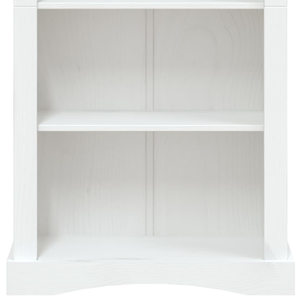 vidaXL 4-Tier Bookcase Mexican Pine Corona Range White 81x29x150 cm