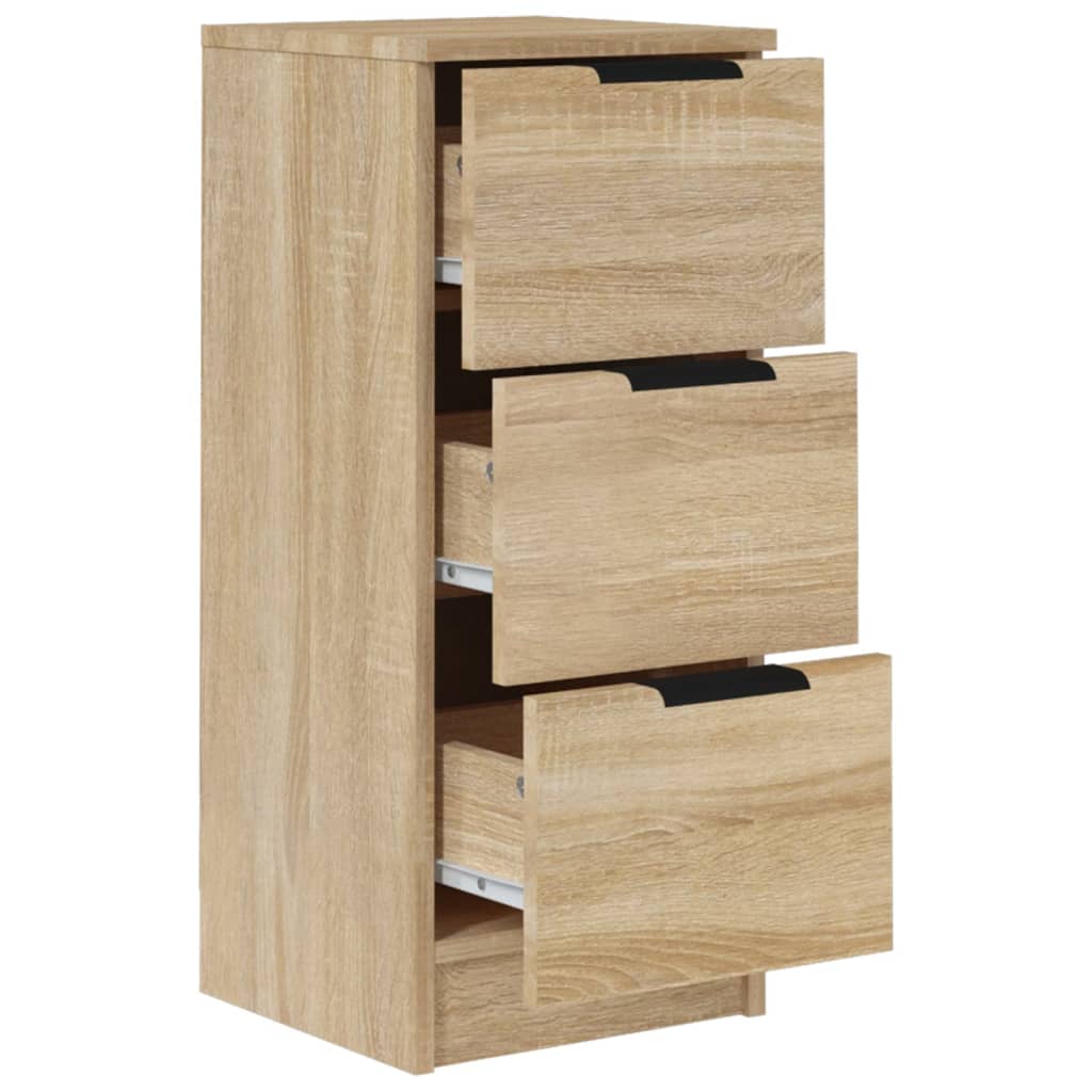 vidaXL Sideboards 2 pcs Sonoma Oak 30x30x70 cm Engineered Wood