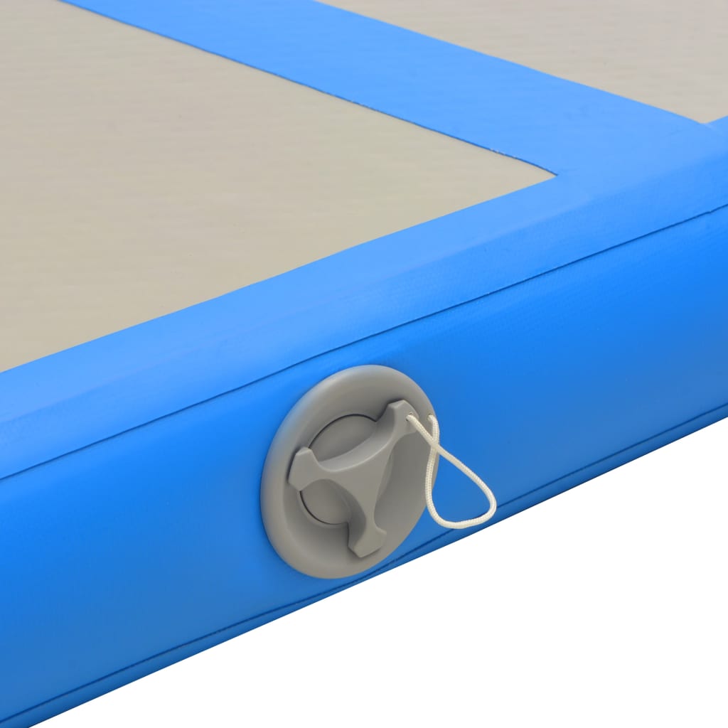 vidaXL Inflatable Gymnastics Mat with Pump 300x100x10 cm PVC Blue