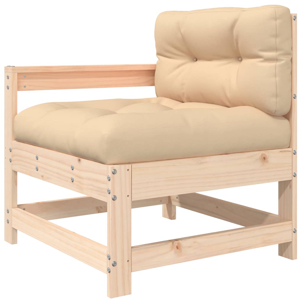 vidaXL Garden Chair with Cushions Solid Wood Pine