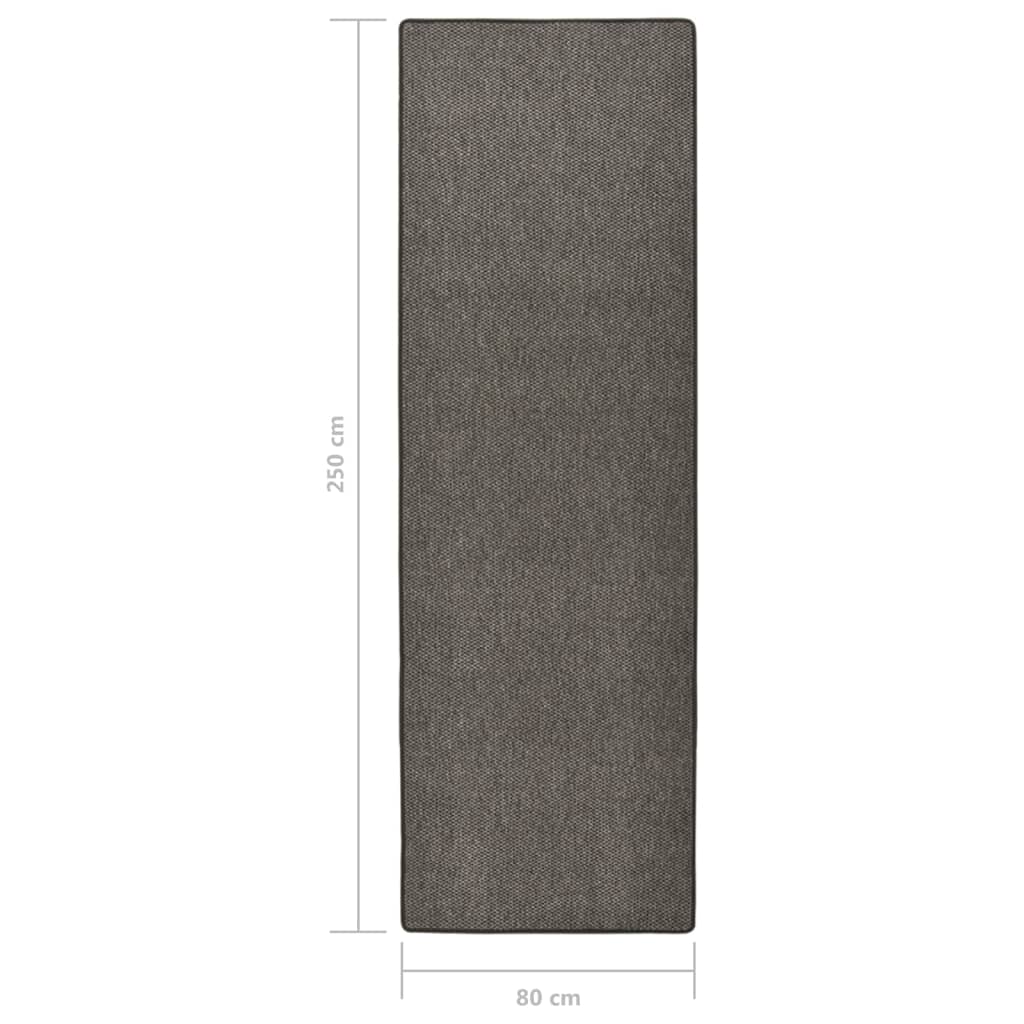 vidaXL Sisal Look Carpet Runner Anthracite 80x250 cm