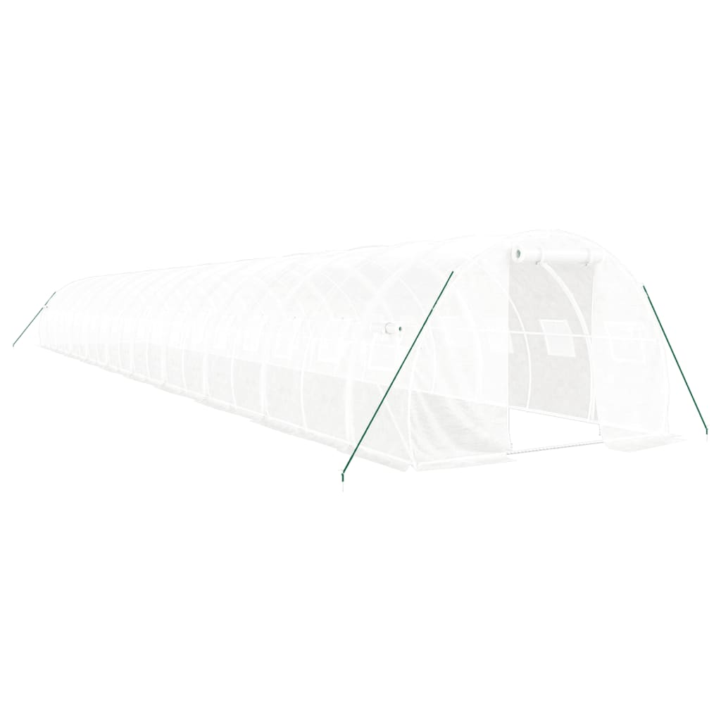 vidaXL Greenhouse with Steel Frame White 60 m² 20x3x2 m