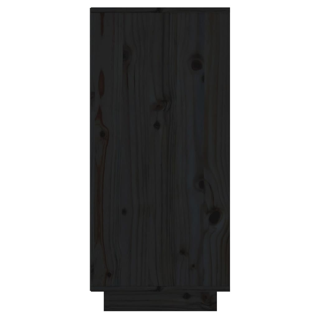 vidaXL Sideboard Black 60x34x75 cm Solid Wood Pine