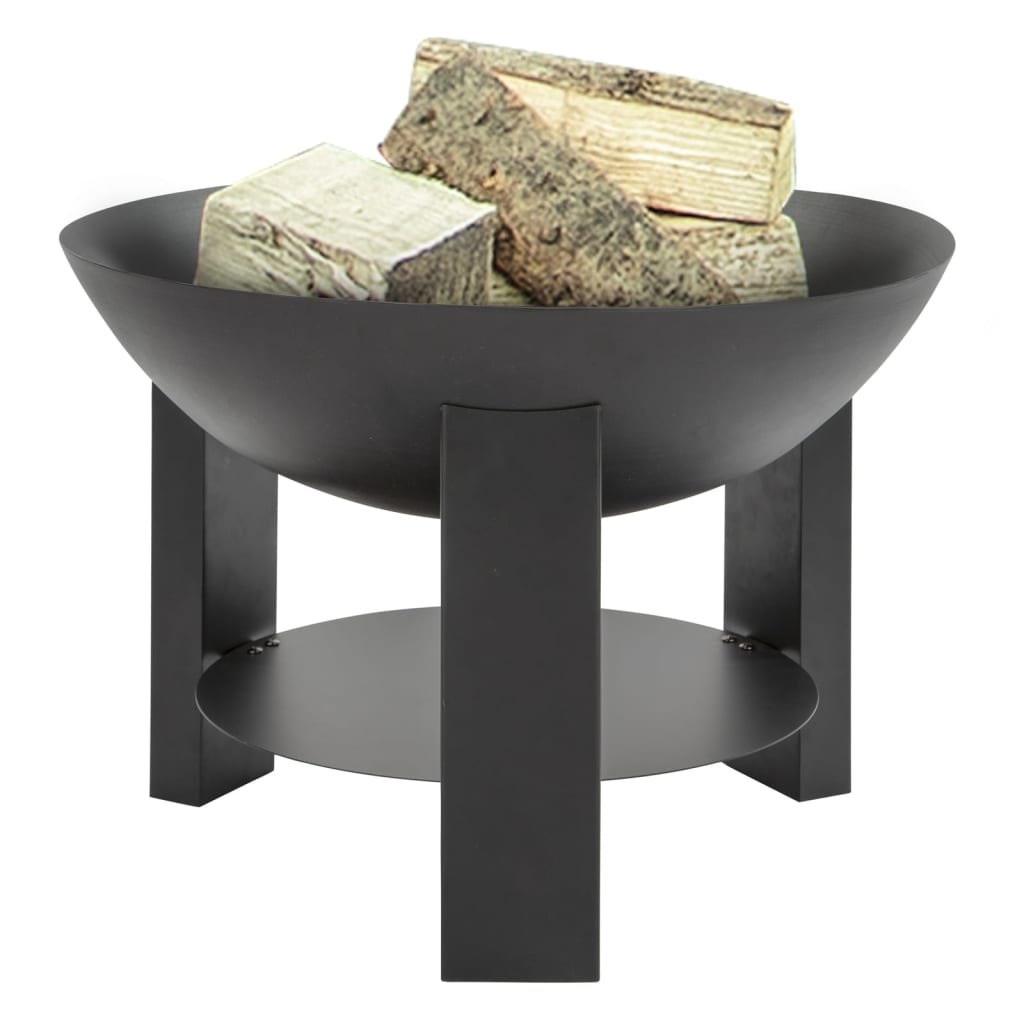 Practo Garden Fire Bowl with Ash Plate Black