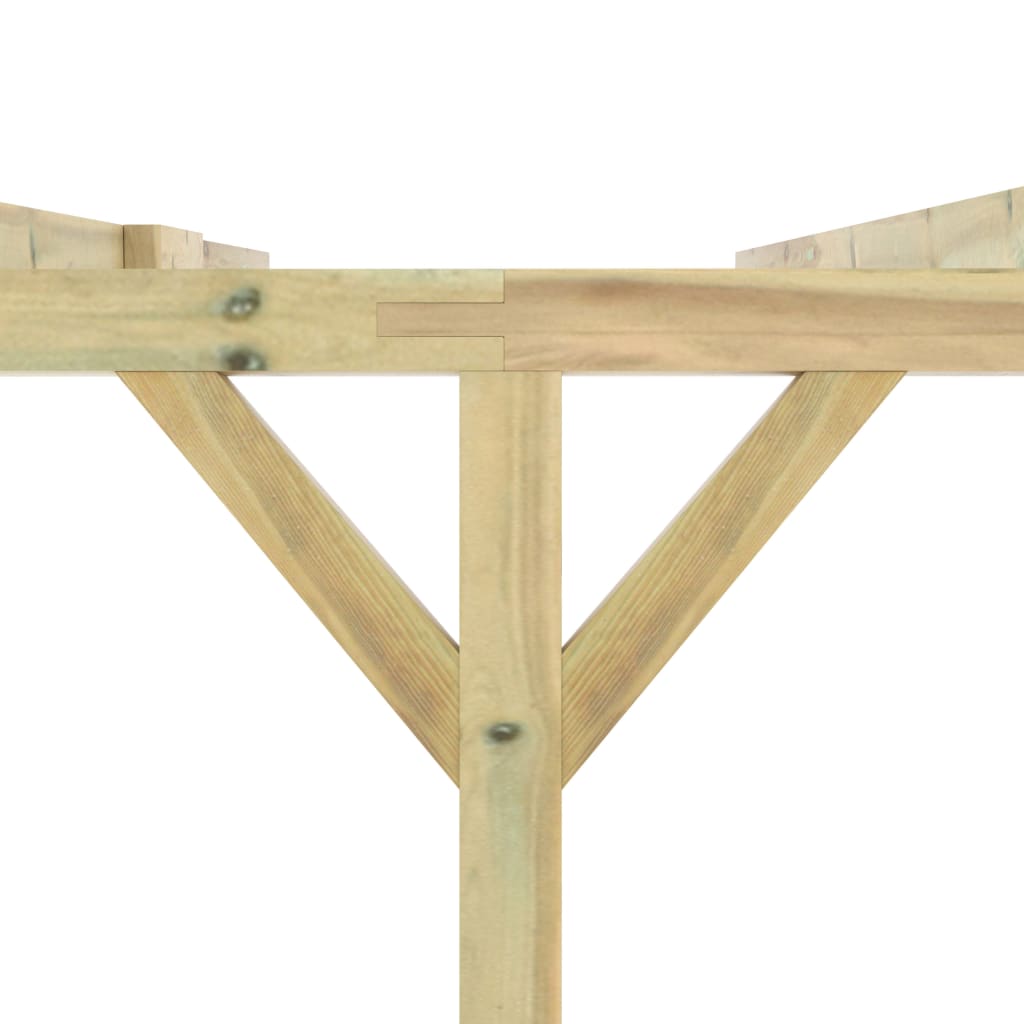 vidaXL Lean-To Pergola 5x3x2.1 m Wood
