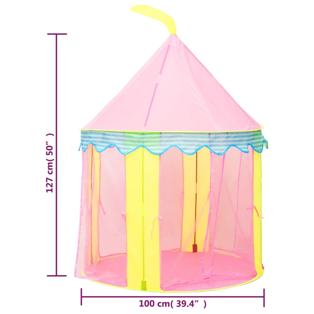 vidaXL Children Play Tent Pink 100x100x127 cm