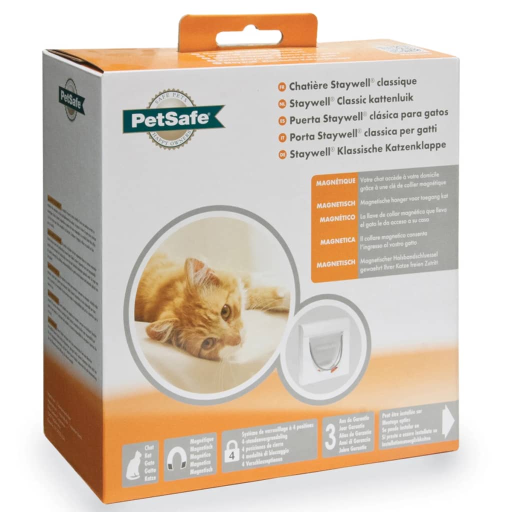 PetSafe Magnetic 4-Way Cat Flap Classic 932 White
