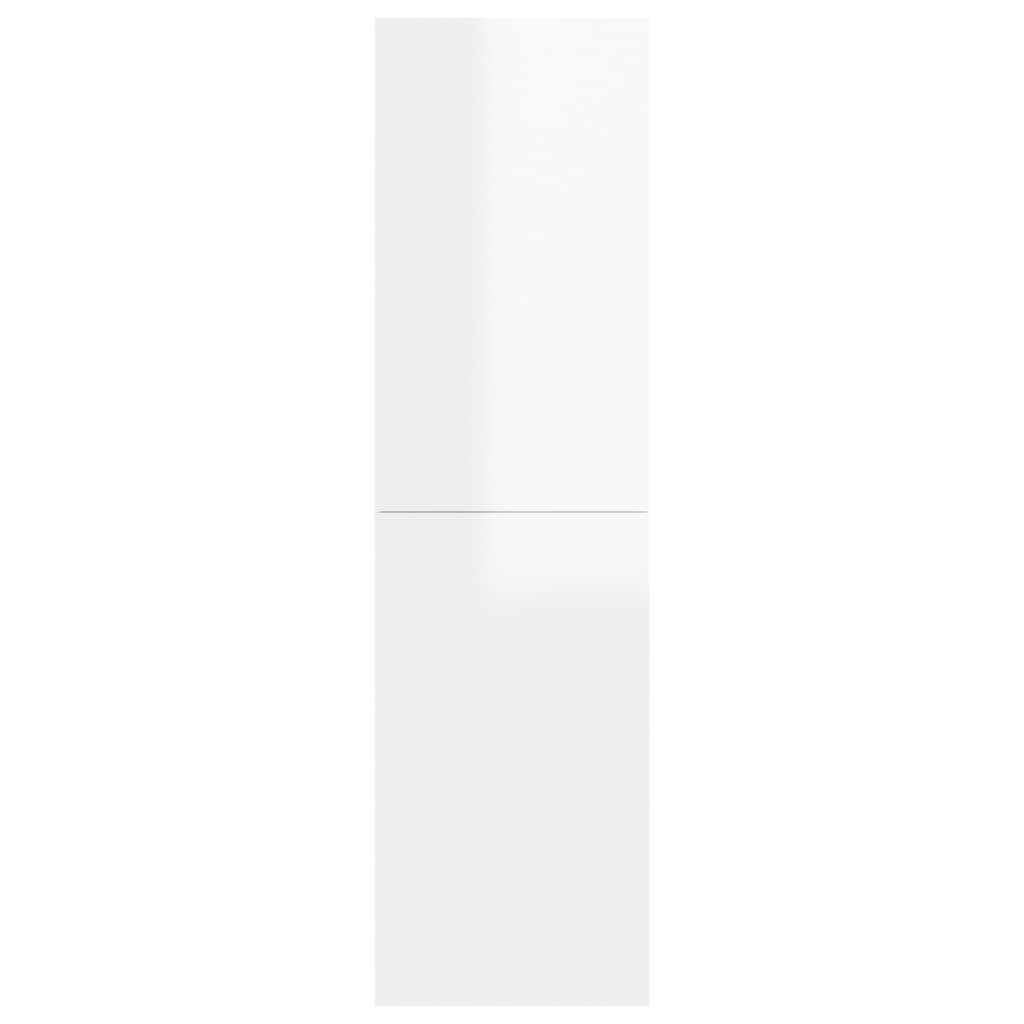 vidaXL TV Cabinets 2 pcs High Gloss White 30.5x30x110 cm Engineered Wood