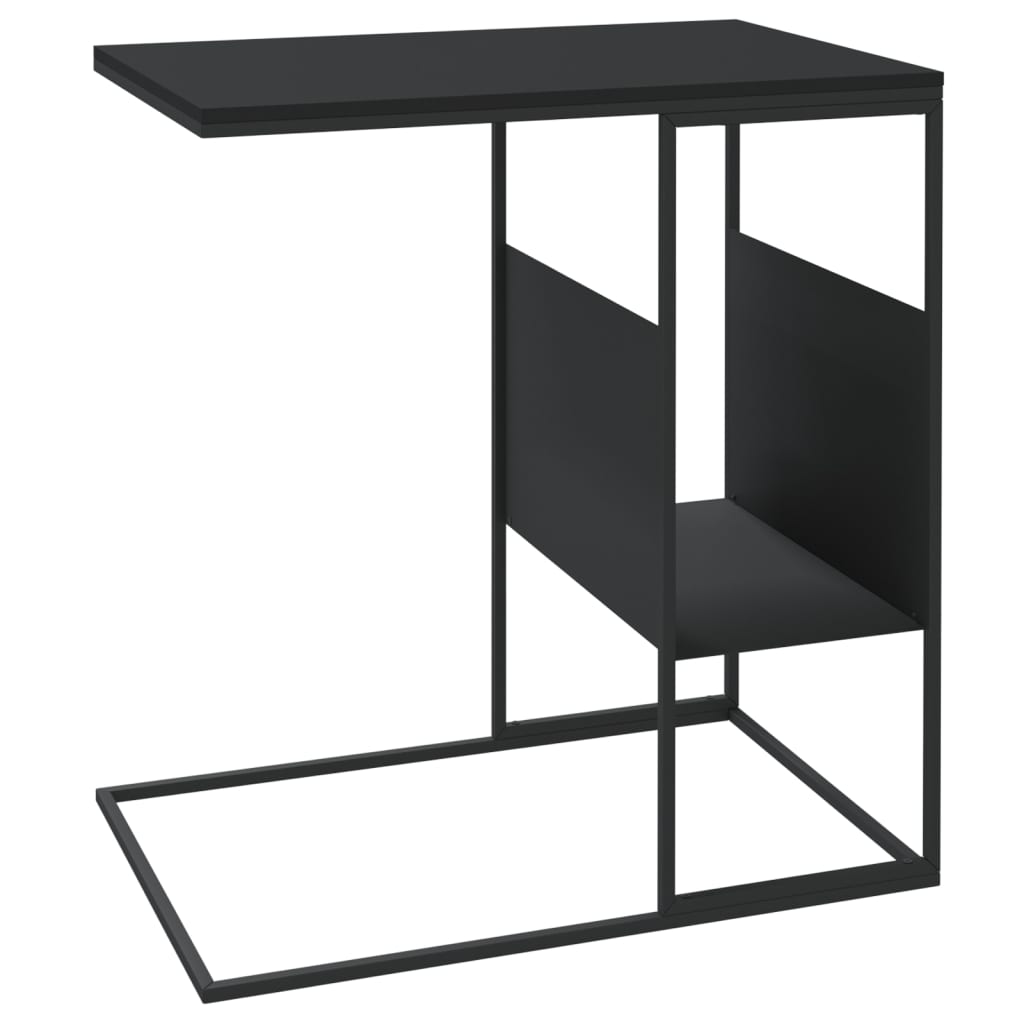 vidaXL Side Table Black 55x36x59.5 cm Engineered Wood