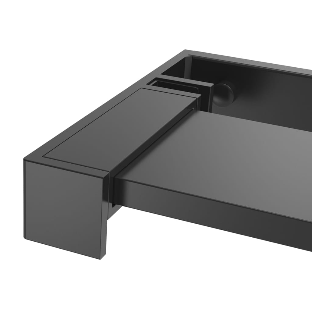 vidaXL Shower Shelf for Walk-in Shower Wall Black 80 cm Aluminium