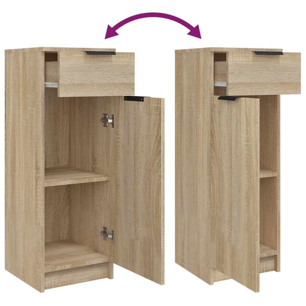 vidaXL Bathroom Cabinet Sonoma Oak 32x34x90 cm Engineered Wood