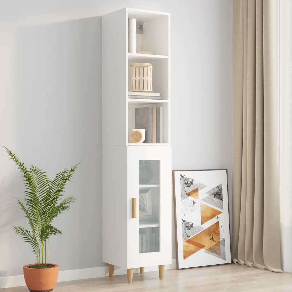 vidaXL Wall Cabinet White 34.5x32.5x90 cm Engineered Wood