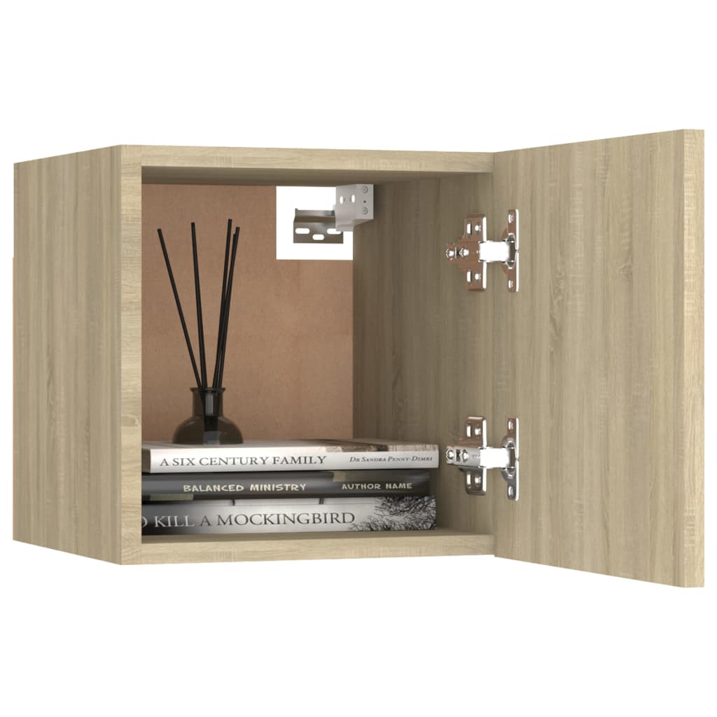 vidaXL Bedside Cabinets 2 pcs Sonoma Oak 30.5x30x30 cm Engineered Wood