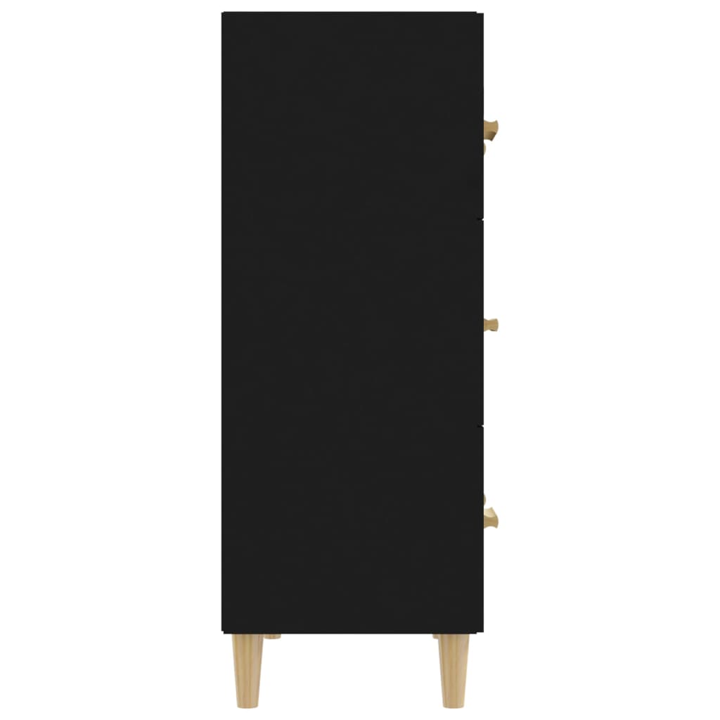 vidaXL Sideboard Black 70x34x90 cm Engineered Wood