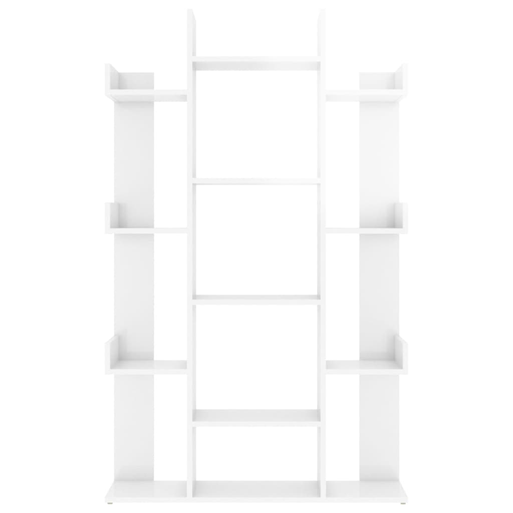 vidaXL Book Cabinet High Gloss White 86x25.5x140 cm Engineered Wood