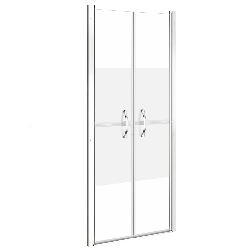 vidaXL Shower Door Half Frosted ESG 76x190 cm