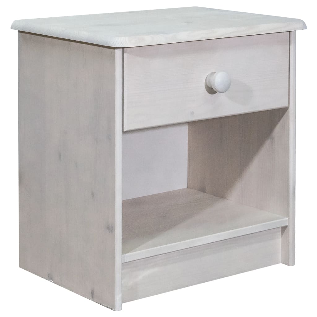 vidaXL Bedside Cabinet 41x30x42 cm Solid Pine Wood
