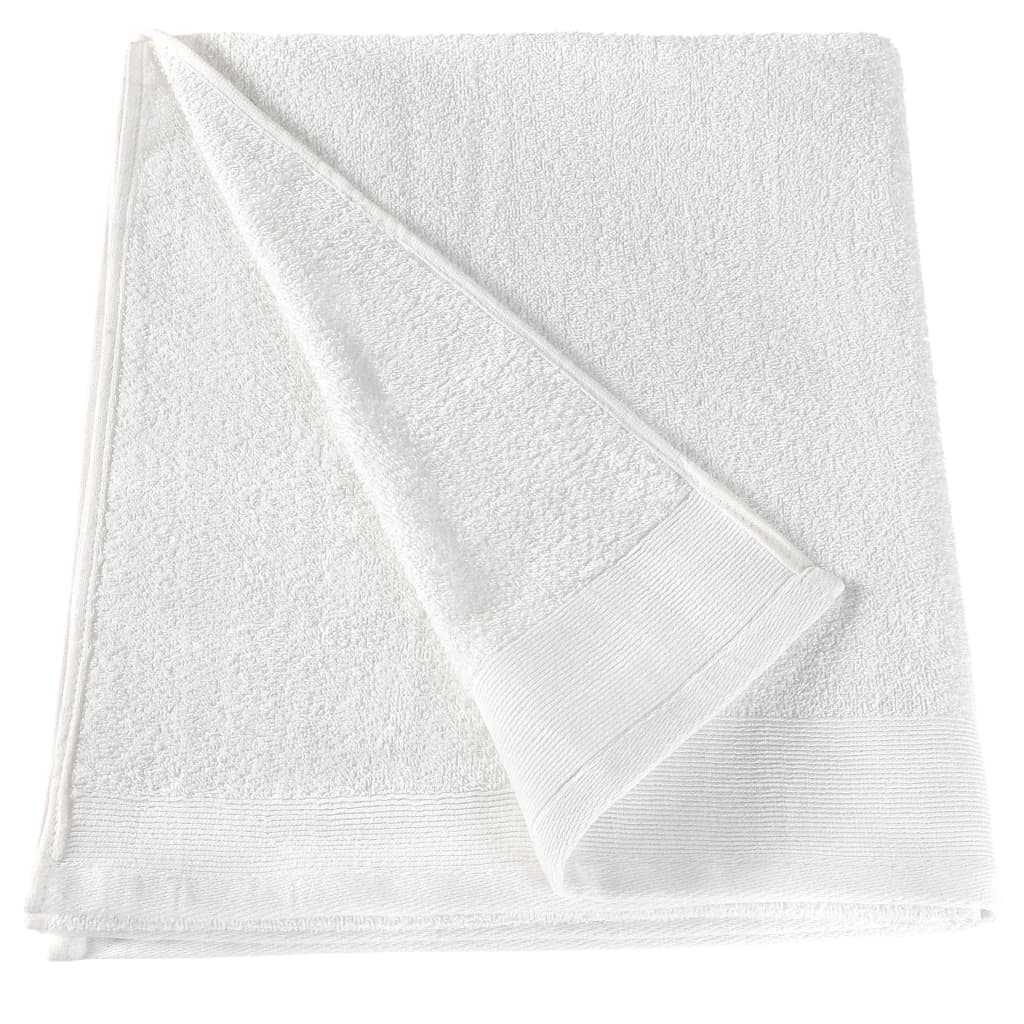 vidaXL Hand Towels 25 pcs Cotton 350 gsm 50x100 cm White