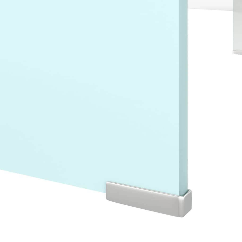 vidaXL TV Stand/Monitor Riser Glass Green 110x30x13 cm