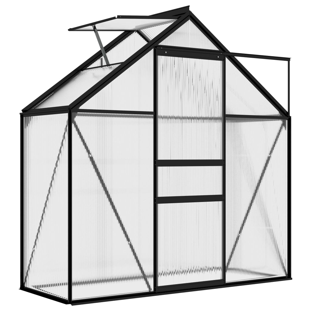 vidaXL Greenhouse Anthracite Aluminium 1.33 m²