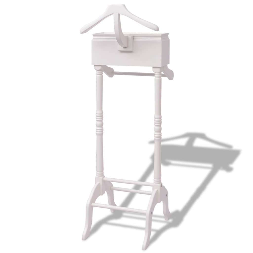 vidaXL Clothing Rack with Cabinet Wood White