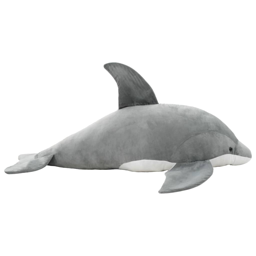 vidaXL Dolphin Cuddly Toy Plush Grey