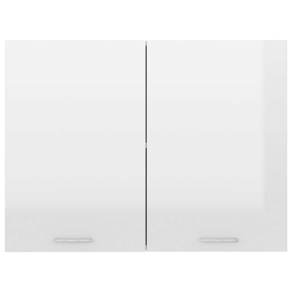 vidaXL Hanging Cabinet High Gloss White 80x31x60 cm Engineered Wood