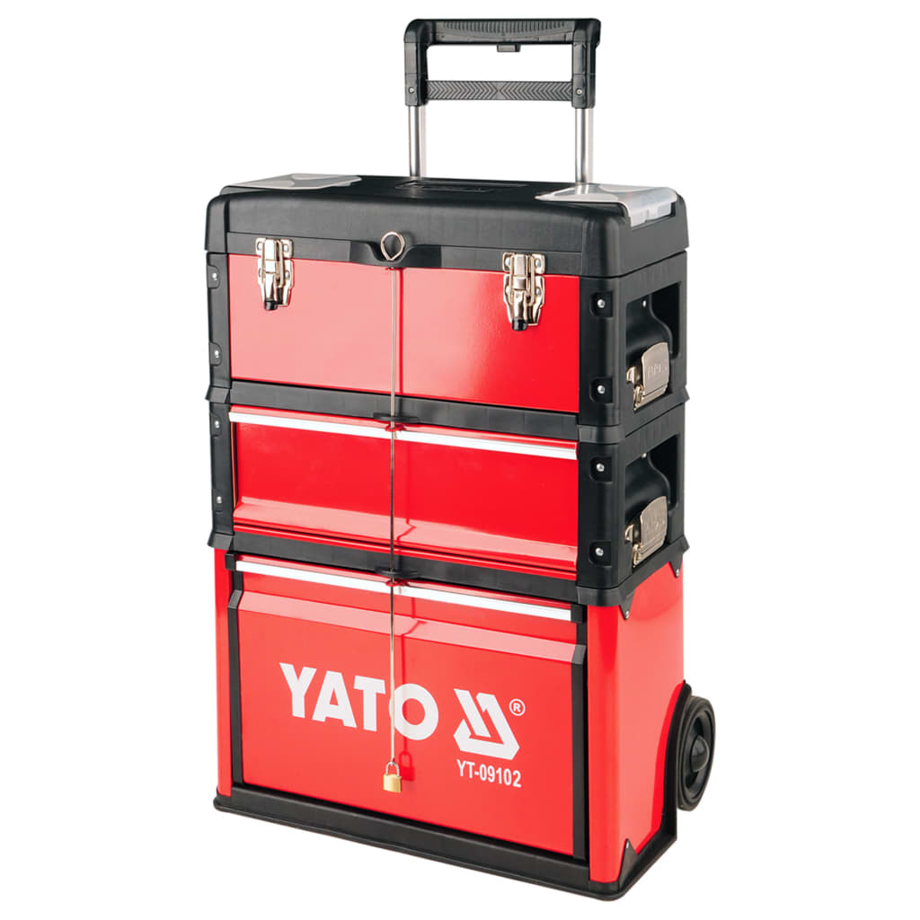 YATO Trolley Tool Box with 2 Drawers 52x32x72 cm