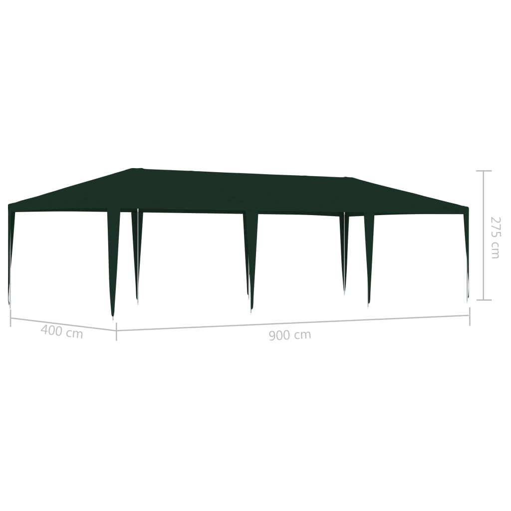 vidaXL Professional Party Tent 4x9 m Green 90 g/m²