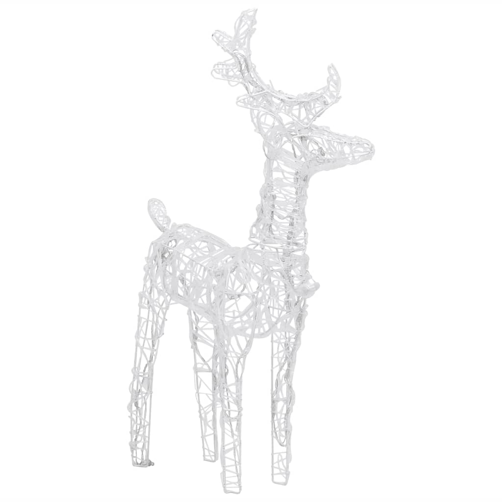 vidaXL Reindeers & Sleigh Christmas Decoration 160 LEDs 130 cm Acrylic