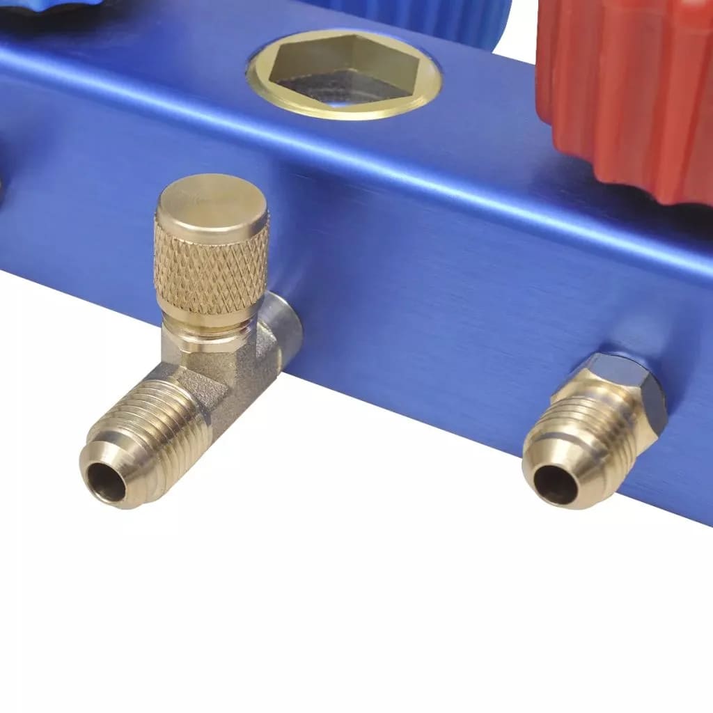 vidaXL Vacuum Pump 50 L/min with 2-way Manifold Gauge Set in Tool Kit