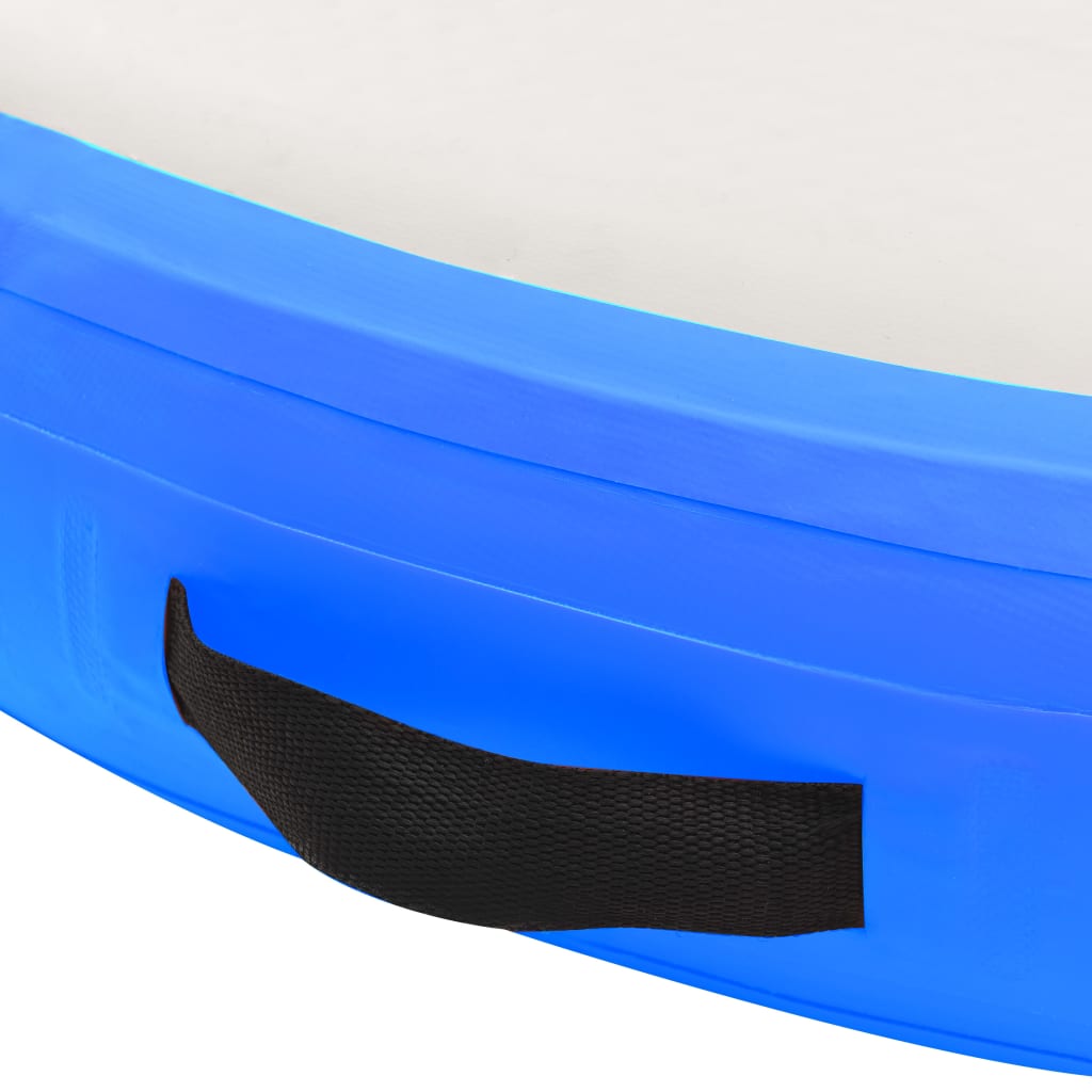 vidaXL Inflatable Gymnastic Mat with Pump 100x100x15 cm PVC Blue