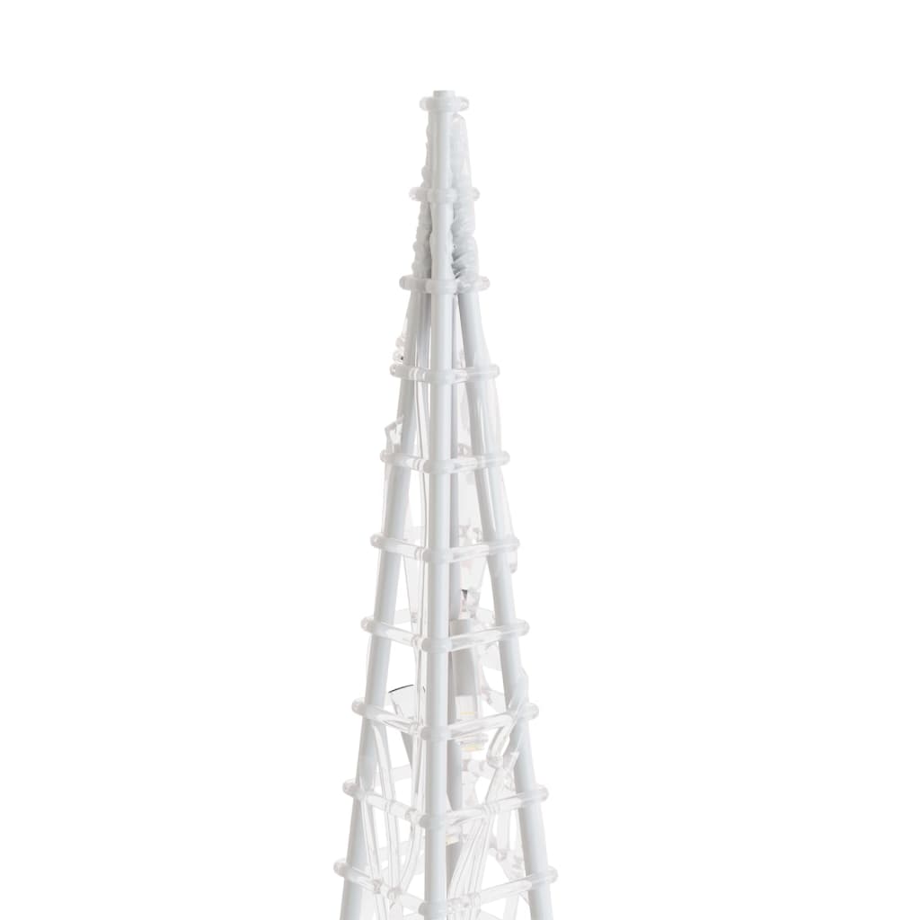 vidaXL Acrylic Decorative LED Light Cone Set Warm White 60/90/120cm